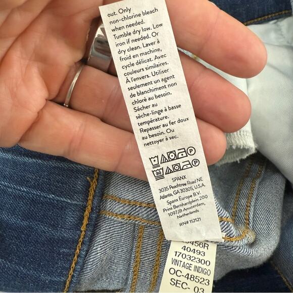 SPANX Jeans Denim Flare Vintage Indigo Blue Pull On Long Y2K 20456R Plus Size 2X - Picture 10 of 11